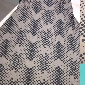 LuLaRoe Azure skirt in brown and black